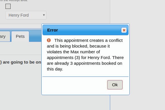 Max conflict blocked warning.